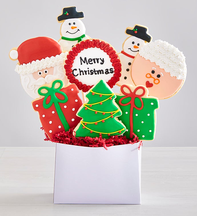 Merry Christmas 8 pc Cookie Arrangement